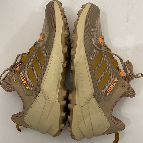 ADIDAS TERREX SWIFT R3 HIKING BEIGE/GOLD/ORANGE SNEAKERS MENS SIZE 10 - Picture 12 of 16